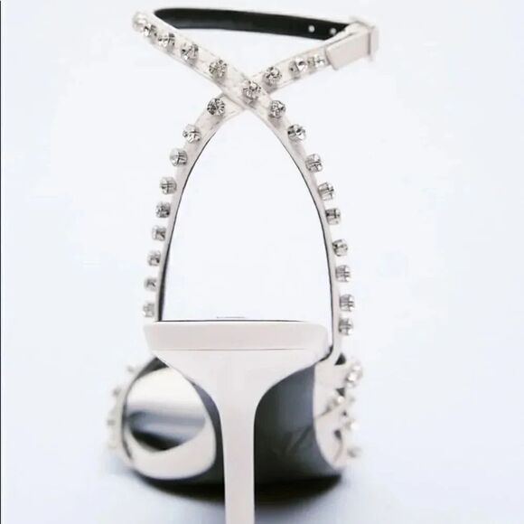 ZARA HIGH-HEEL STUDDED SANDALS - Picture 6 of 8